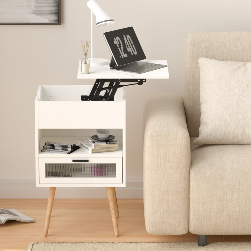 Bonaventura 45cm W Manufactured Wood Bedside Table