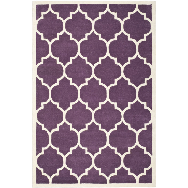Carolene Hand Tufted Wool Geometric Rug, Rectangle 4' x 6'