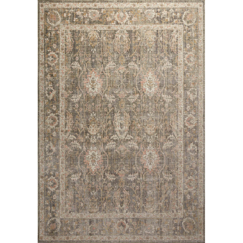 Tapis oriental sauge rosé par Chris Loves Julia x Loloi Rosemarie, Rectangle 7 pi 10 po x 10 pi