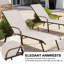 Ensemble de chaises longues inclinables 60,6 po Poultney-322553353