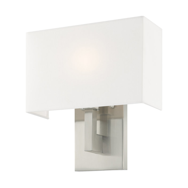 Applique murale 1 lumière Ayeasha ADA, H 12 po x l 11 po x P 3,95 po, Nickel brossé