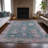Machine Washable Indoor/Outdoor Xhevrie Green Rug-111825031