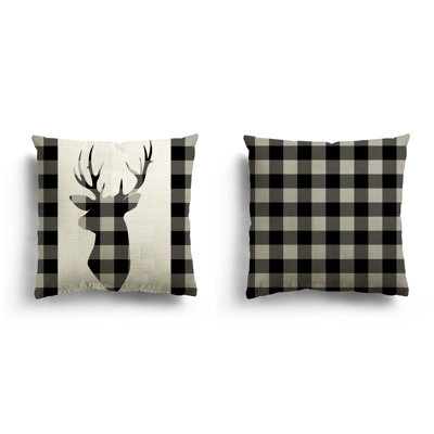 Collection Canada - Cerf - écossais, noir et gris