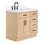 Meuble-lavabo simple en bois massif 36 po Tidworth avec plateau en quartz Carrara de 1,5 po-1763275034-1763275037-1751451066
