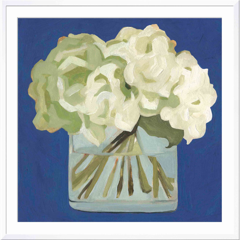 " White Hydrangeas II " by Emma Scarvey, 36"H x 36"W, White