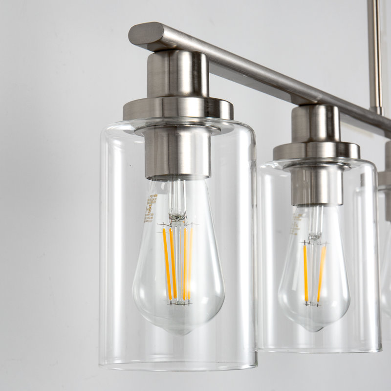 Asa 5 - Light Nickel Kitchen Island Pendant, Brushed Nickel
