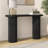 Isa 55" Wide Oval Fluted Console Table in Black Grain-889932974