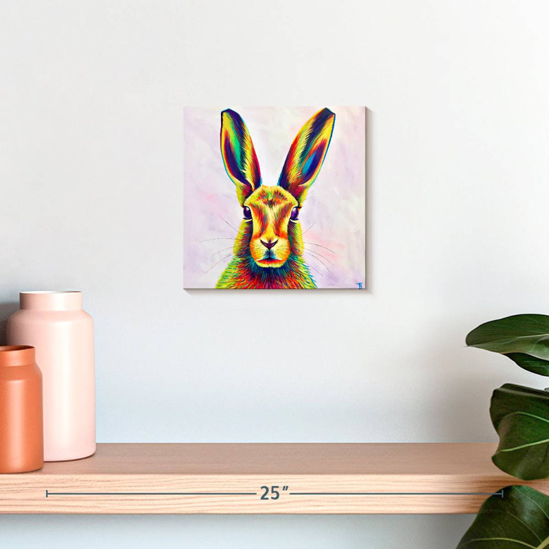 Crowle Rainbow Hare, 10" H x 10" W