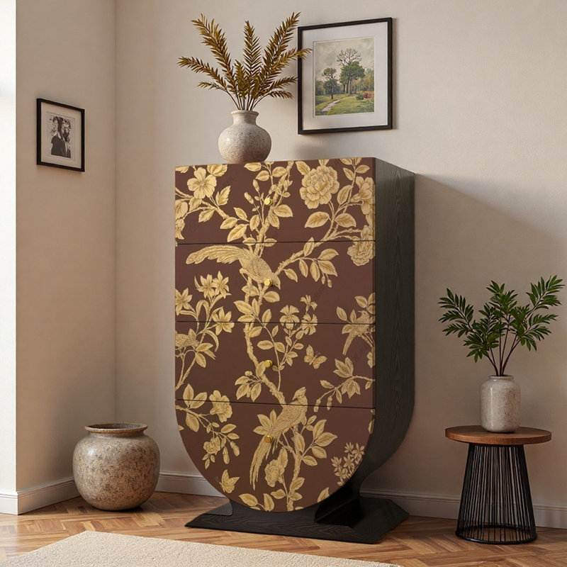 Armoire d'entrée en bois massif rétro français