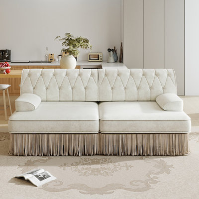 Canapé en velours Chesterfield