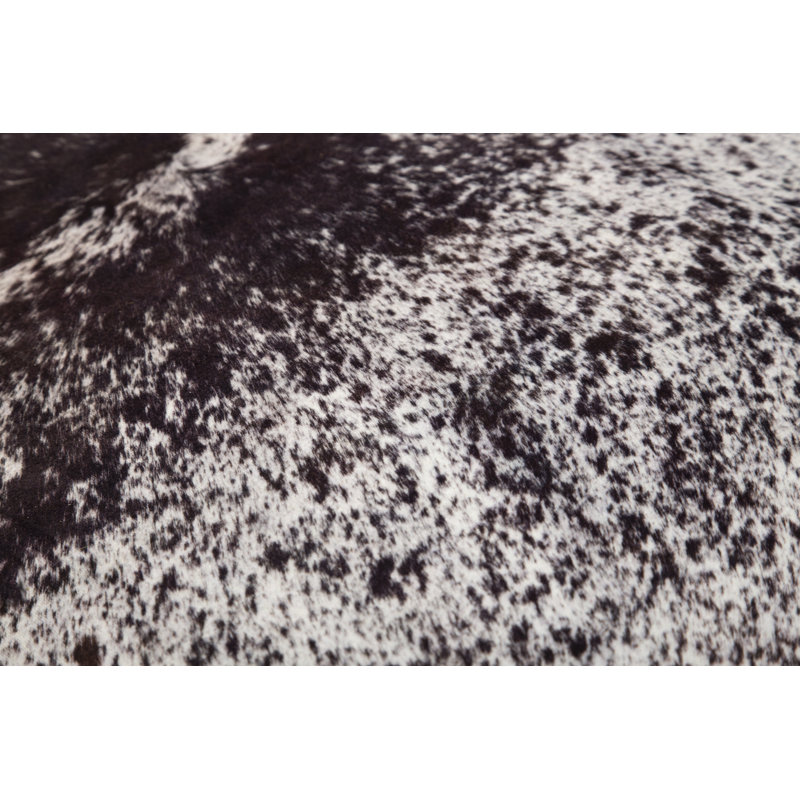  Tapis en cuir de vache noir