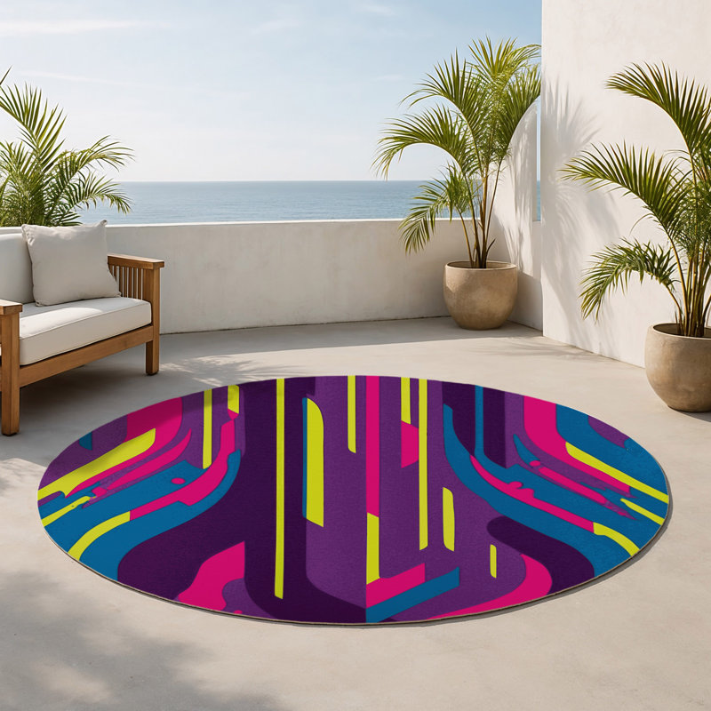 Tapis intérieur et extérieur Laser Path, Rond 5 pi
