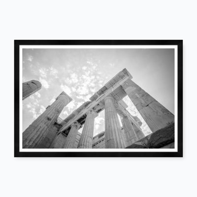 Doric Gateway In Black & White Print by Tim Klein