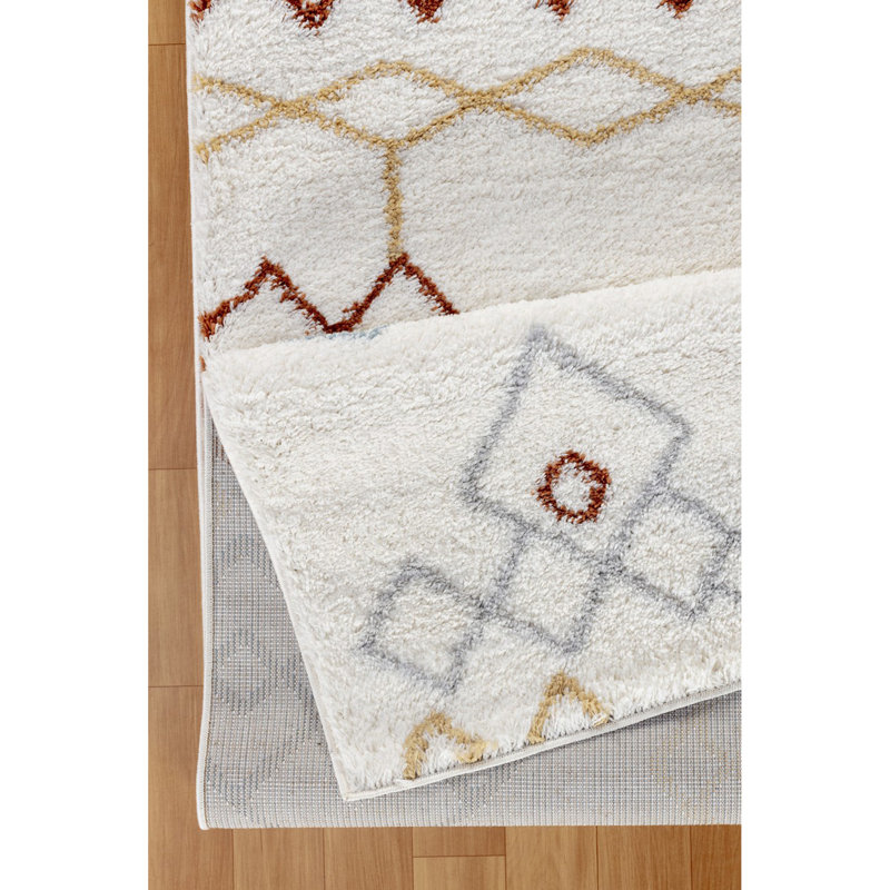 Loft Shag GC_CZY1005 Ivory 5 ft. 3 in. x 7 ft. Shaggy Area Rug
