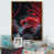 Toile avec cadre flottant or