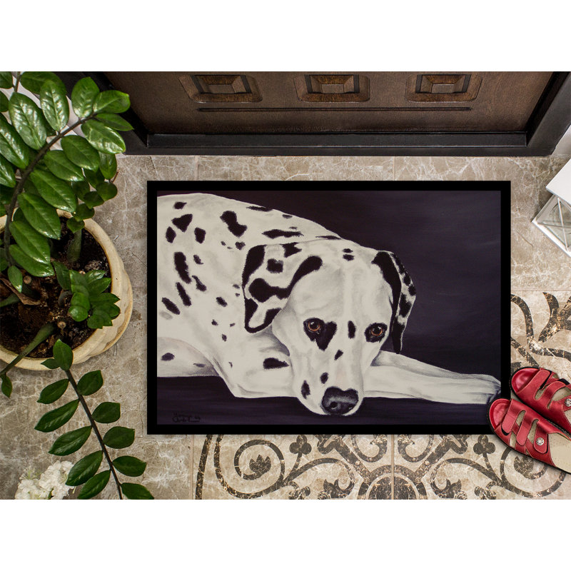Paillasson d’extérieur anti-dérapant Dalmatien Watseka dal, Rectangle 2 pi x 3 pi