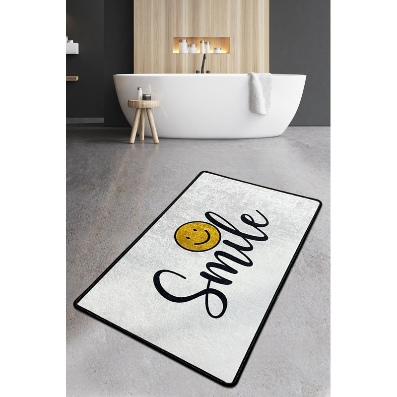 Tapis de bain antibactérien, antidérapant, 2,3 x 4,0 pieds | 100% polyester, hauteur des poils: 0,4 pouce, 20,5 oz / pied carré | Lavable à la machine, facile d'entretien, parfait pour la sécurité et le confort de la salle de bain | Durable et élégant pour la maison
