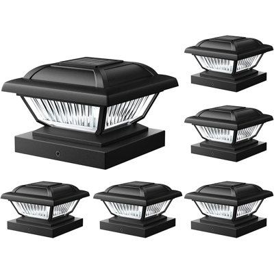 Low Voltage Solar Powered Integrated LED Fence Post Cap Light Pack