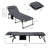 Outsunny 2 Piece Folding Chaise Lounge With 5-Level Reclining Back, Outdoor Tanning Chair With Reading Face Hole, Outdoor Lounge Chair With Side Pocket & Headrest For Beach, Yard, Patio-778894776