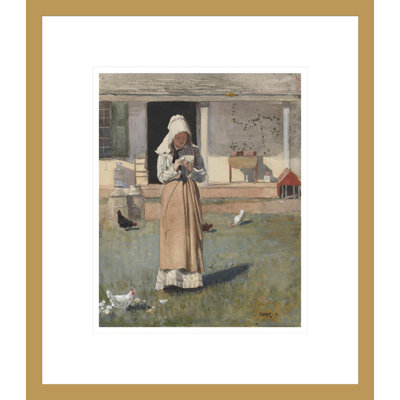«The Sick Chicken» par Winslow Homer, impression giclée sur cadre