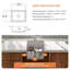Évier de cuisine en composite de granite à cuve simple encastrable en quartz 15 po x 18 po Quartz-118193966