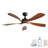 52 Inch Modern Ceiling Fan With 5 ABS Blades Noiseless Reversible DC Motor For Bedroom-1461359555