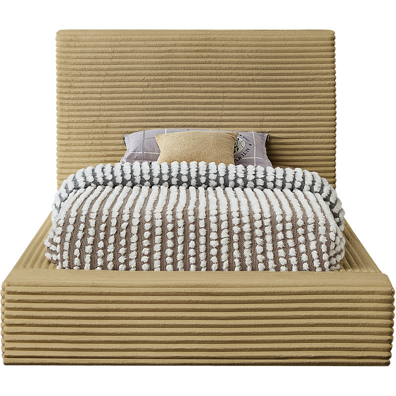 Dexter Corduroy Fabric Bed, Twin, Camel Corduroy Fabric