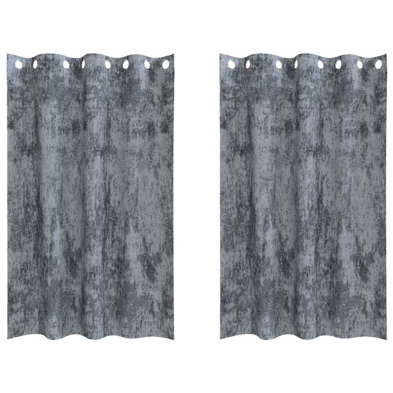 Alithia Velvet Room Darkening Curtain Pair, Silver Grey, 140cm Width x 175cm Drop