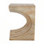 Table d'appoint arquée 16,3 x 12,2 x 22,6 moderne au fini travertin
