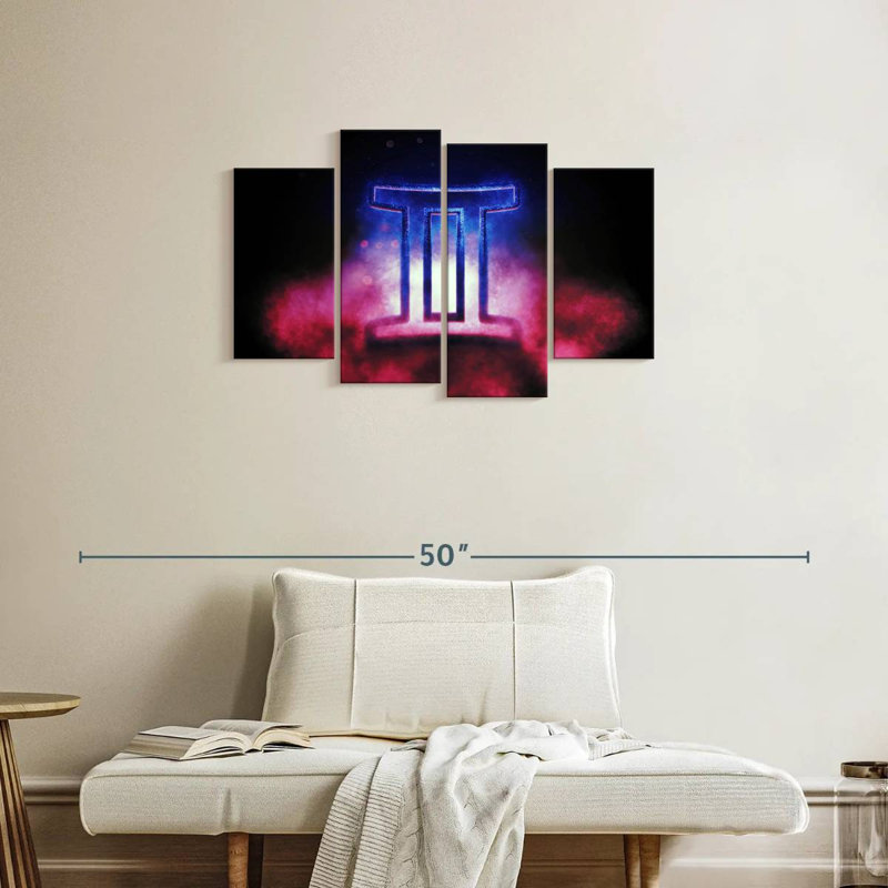 Adella Dramatic Gemini Symbol, 22" H x 36" W