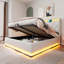 Modern Metal Frame Platform Pu Bed With Charging Ports-111160508