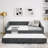 Upholstered Daybed, Daybed With Trundle Tufted Sofa Bed, With Button On Back And Copper Nail On Waved Shape Arms-1494634182-1494634177