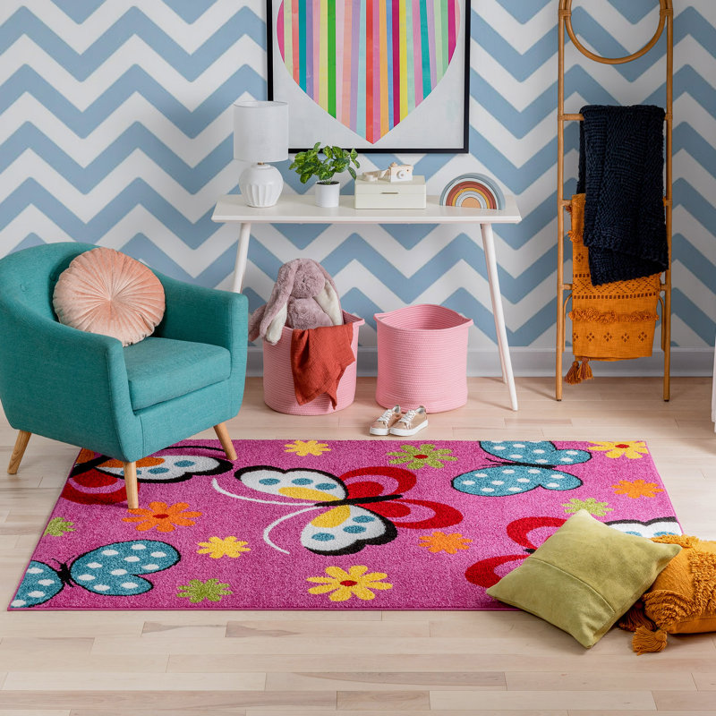 Abdulkadir Rectangle Abstract Machine Tufted Polypropylene Rug, Rectangle 5' x 7'
