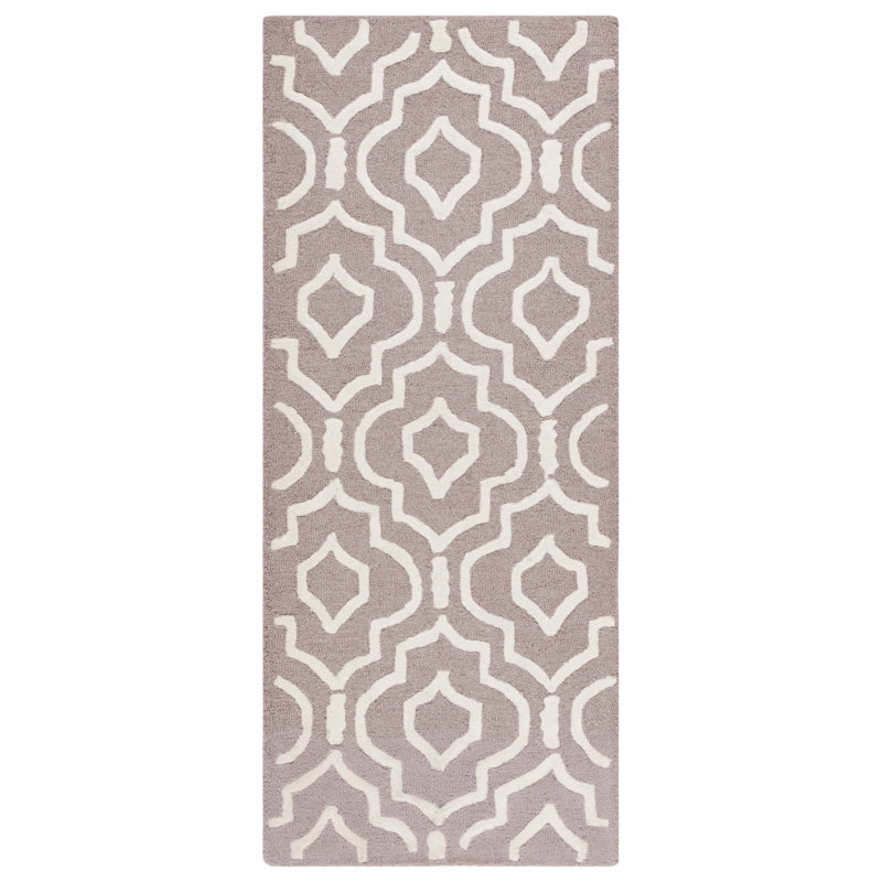 Cannen Hand Tufted Wool Geometric Rug, Runner 2'6" x 6'