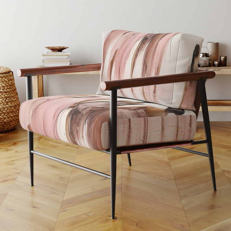 Fauteuil d'appoint rembourré Pink Dance Quiet Ensemble, Doré