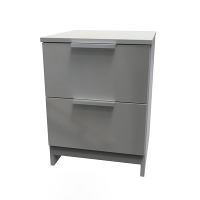 Fully Assembled Alberson 2 Drawer Bedside Table