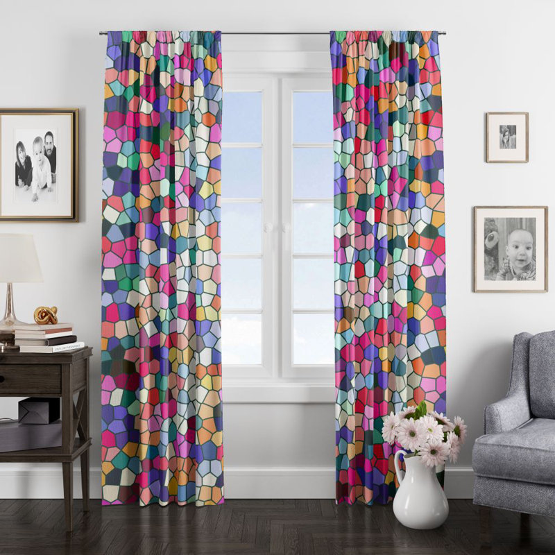 Paire de rideaux semi-transparents Dayshia, L 20 po x L 82 po