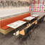 Banc rembourré en similicuir Light Luxury