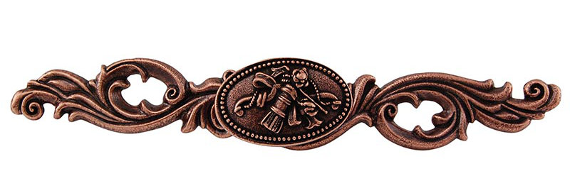 Poignée fantaisie Sforza 1,625 po, Cuivre antique