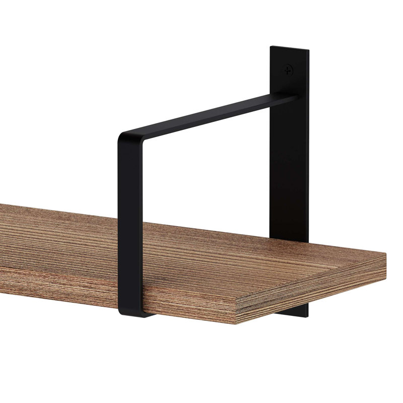 Tablette murale en bois de paulownia massif 60 po Jeses 