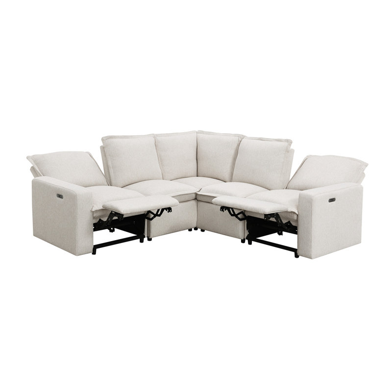 Fauteuil de cinéma inclinable électrique, 100% lin beige