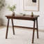 Bureau d'ordinateur en bois massif avec tiroir de rangement et pieds en A stables
