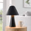 Jovial Metal Mushroom Table Lamp In Black-93235887