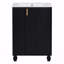 Meuble-lavabo 24 po avec lavabo, armoire de salle de bain avec tablette de porte, rangement latéral ouvert, structure en bois massif, porte à fermeture douce-1125576553
