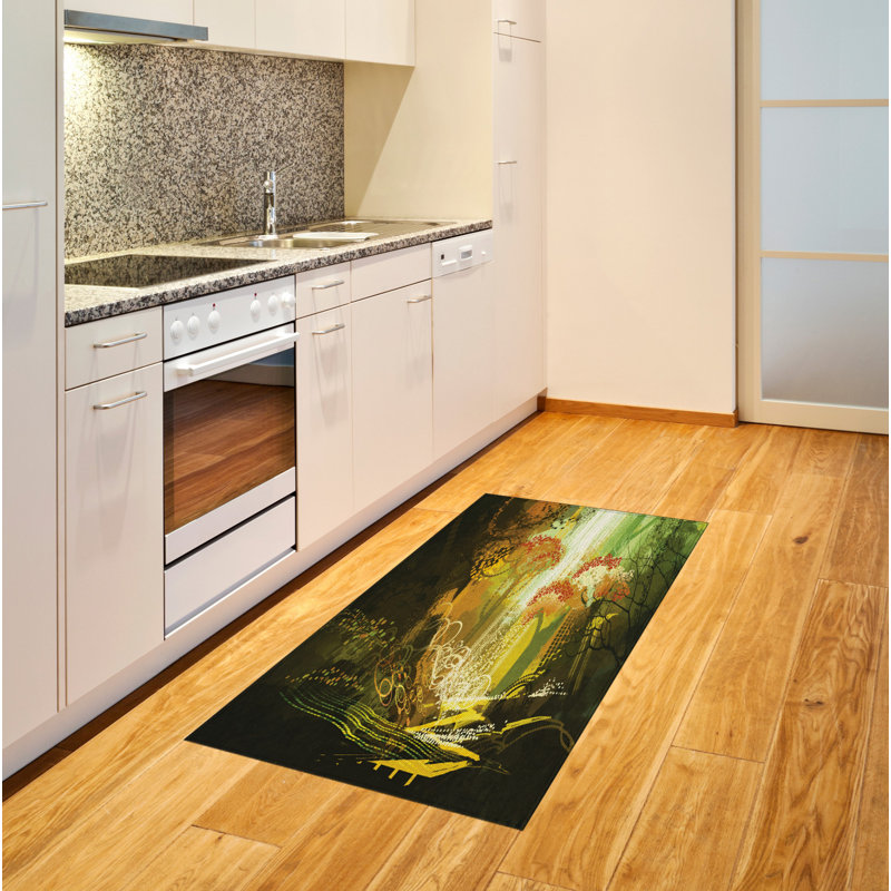 Tapis décoratif à longs poils en fibre de polyester à haute densité Fantasy, Rectangle 2 pi 7 po x 5 pi