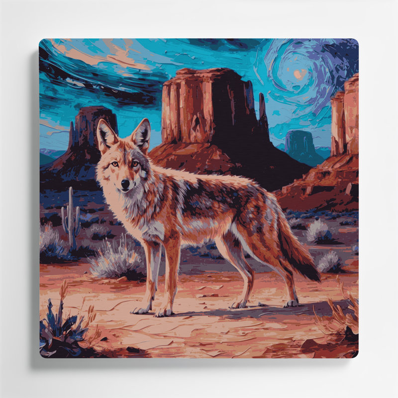 «Southwestern Animals», art mural en métal mauve 16
