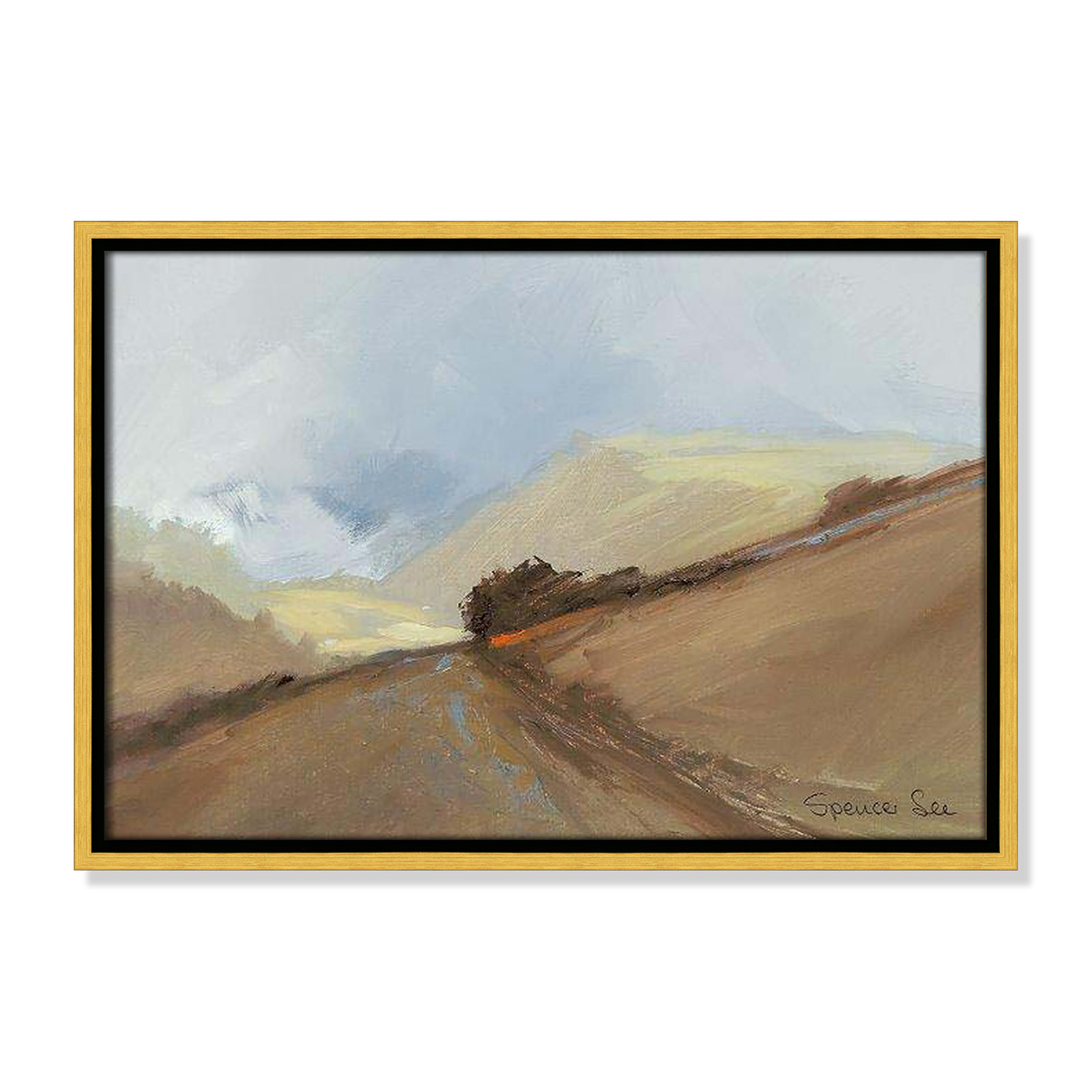 Heaven And Earth II by Spencer Lee, 13.5'' H x 19.5'' W x 2'' D, Gold Framed