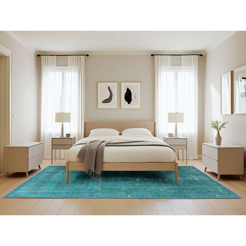 Tapis vert de style oriental, Rectangle 5 pi x 8 pi
