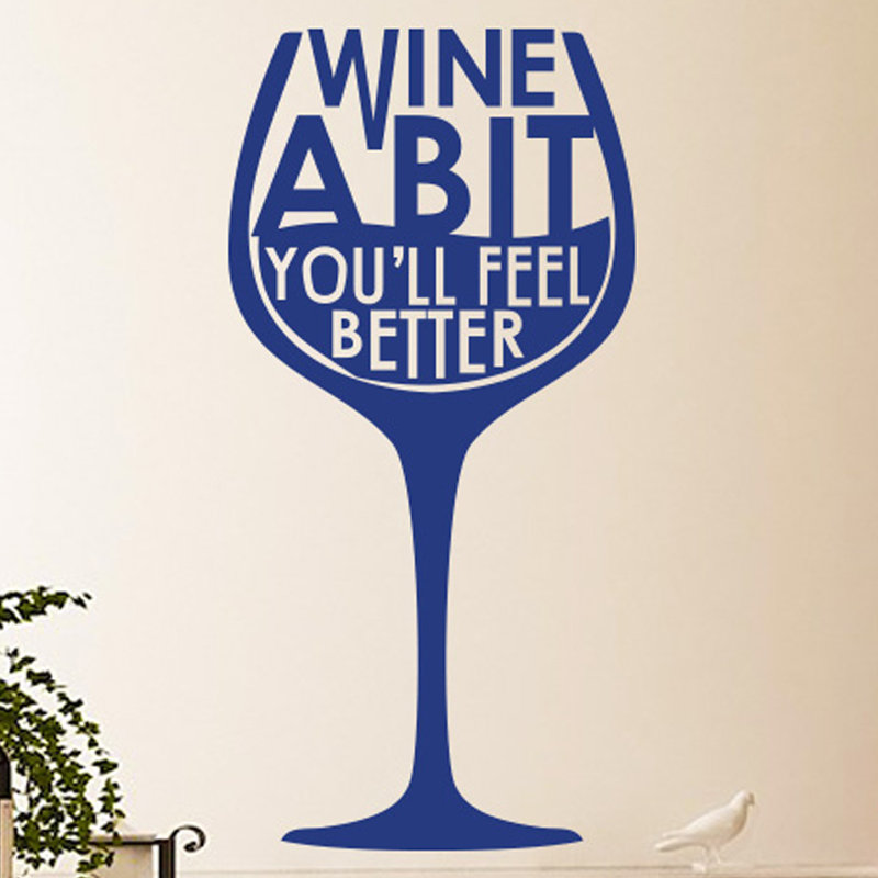 Food & Beverage Wall Decal, Medium, Dark Blue