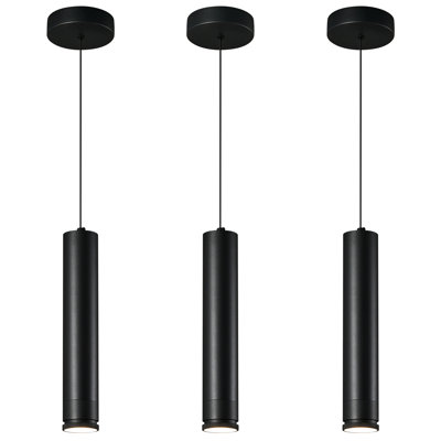 Adjustable Spotlight Led Pendant Light Fixtures Dimmable Black Pendant Lights Kitchen Island Modern Farmhouse Pendant Lighting For Bedroom Dining Room (3 Pack)
